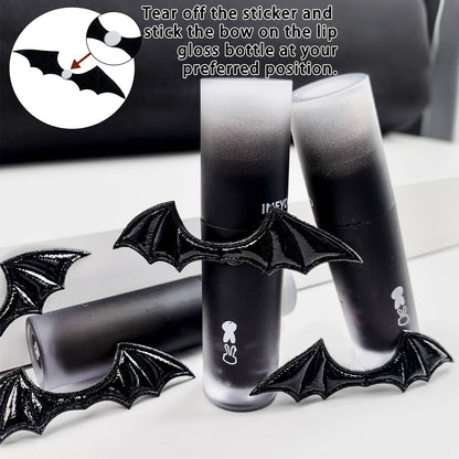 Intense Gothic Matte Nourishing Lip Gloss, Creating a Mysterious And Deep Makeup Look with Long-Lasting Color Payoff. Exquisite And Compact, Easy to Carry, a Must-Have for Parties And Travel. Includes One Black Bat-Shaped Cra