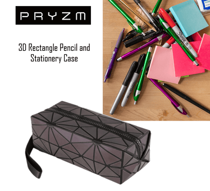 UK LOCAL SELLER - Holographic & Reflective Makeup Bag Medium - Glow in The Night Geometric Rhombus Polyester Lightweight Luxury Cosmetic Pouch Durable with Smooth Zip Multi-Purpose Use Travel Purse | Sent and Fulfilled from U