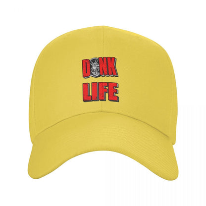Impala & Caprice Donk Life Red Baseball Cap, a Streetwear Brand Offering Stylish Hats for Both Men And Women, Perfect for Hip Hop And Rave Events.