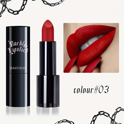 [Matte Lipstick] Darkly Lipstick: 3pcs/set | Matte Lipstick set | Waterproof, Long-Lasting | Adult Use, All Skin Types | Halloween Look | Perfect Gift for Women