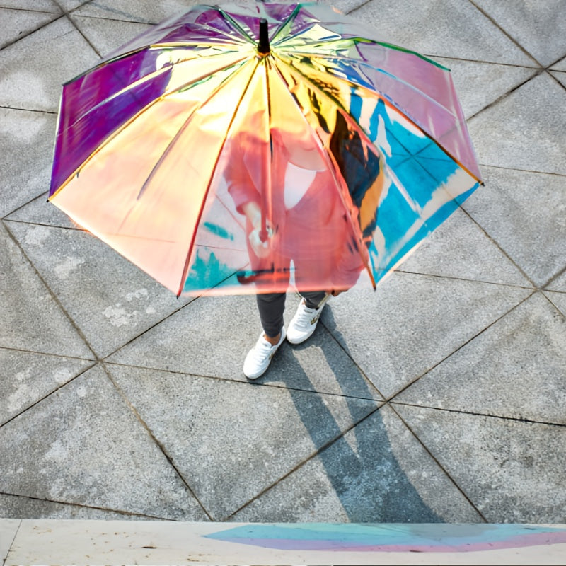 Colorful Reflective Long-Handle Umbrella
