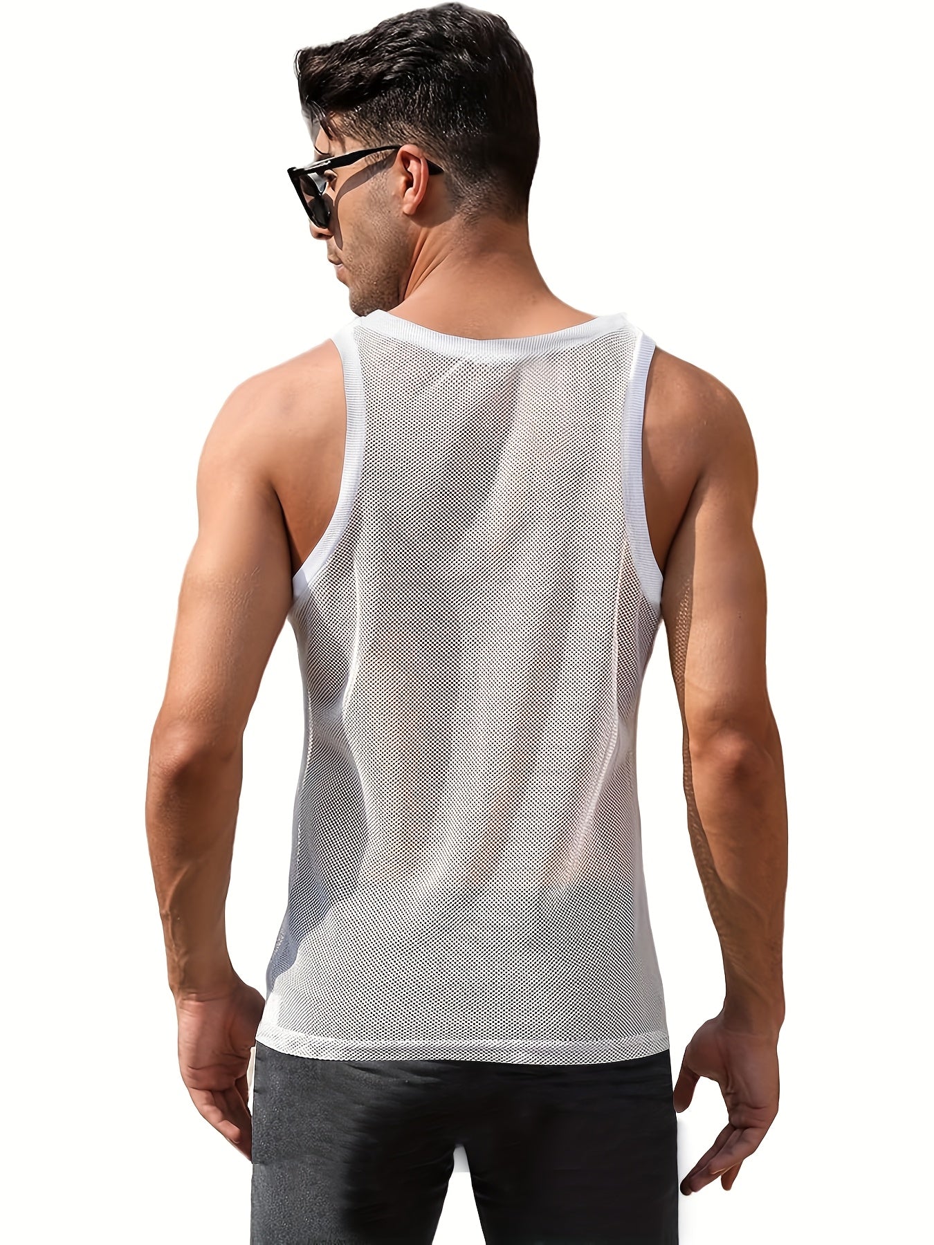 Men'S Sexy Tank Top, Men'S Mesh Tank Top, Men'S Stretchy Tank Top