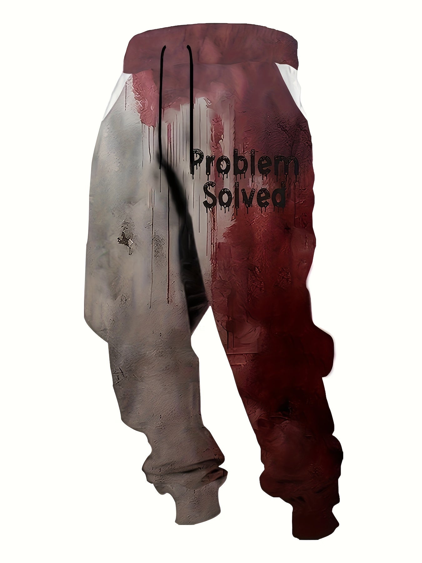 Men's Halloween plus size bloody I love printed sports pants casual pants