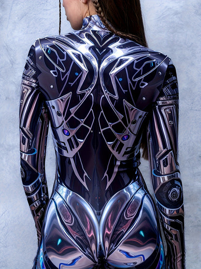 [Sexy Y2K Bodysuit] Sexy Tight-Fitting Women's Bodysuit | Y2K Functional Style Mixed Party Stage Outfit Cyberpunk Jumpsuit
