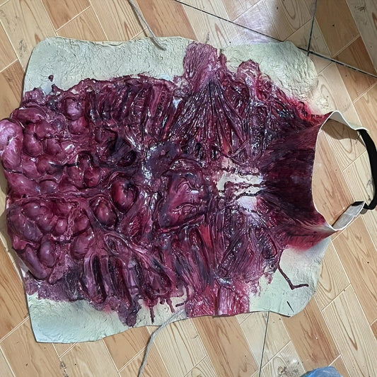 Halloween Bloody Torso Horror Zombie Chest - Synthetic Rubber Material - Suitable for Haunted House Costume, Stage Performance Decoration, Halloween Party Accessories