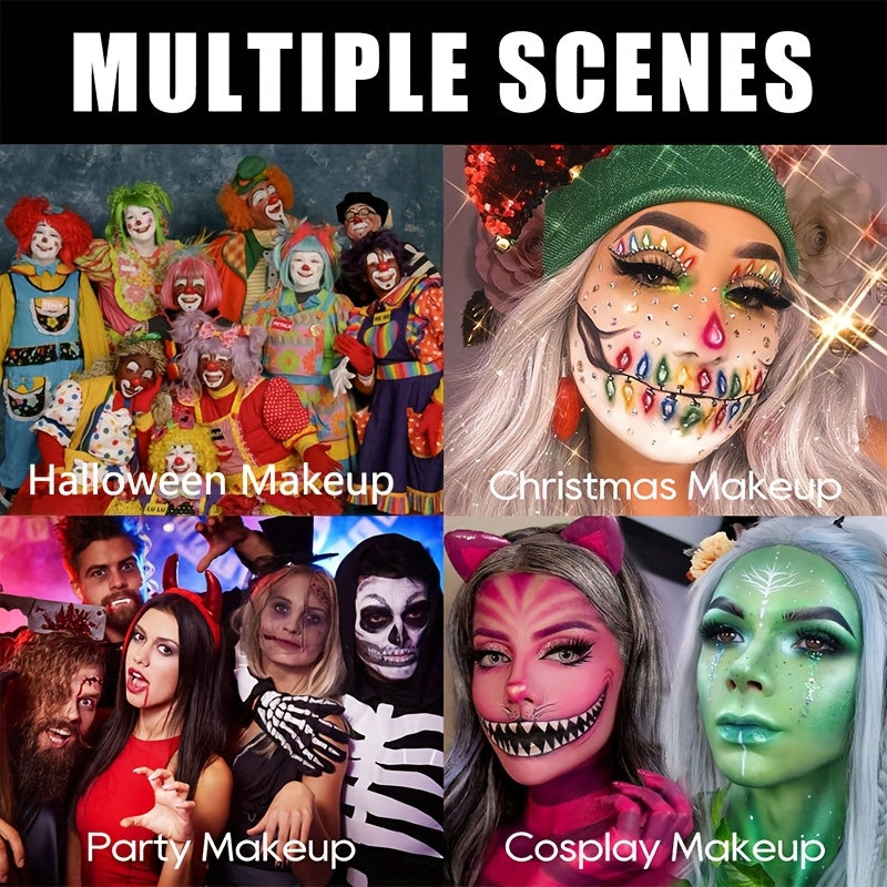 [1pc Vibrant Paint Stick] 1pc Vibrant Waterproof Paint Stick | High Pigment, Long-Lasting, Easy Application, Soft Formula in Black/Blue/Green/Purple for Halloween & Costume Parties, Halloween Makeup