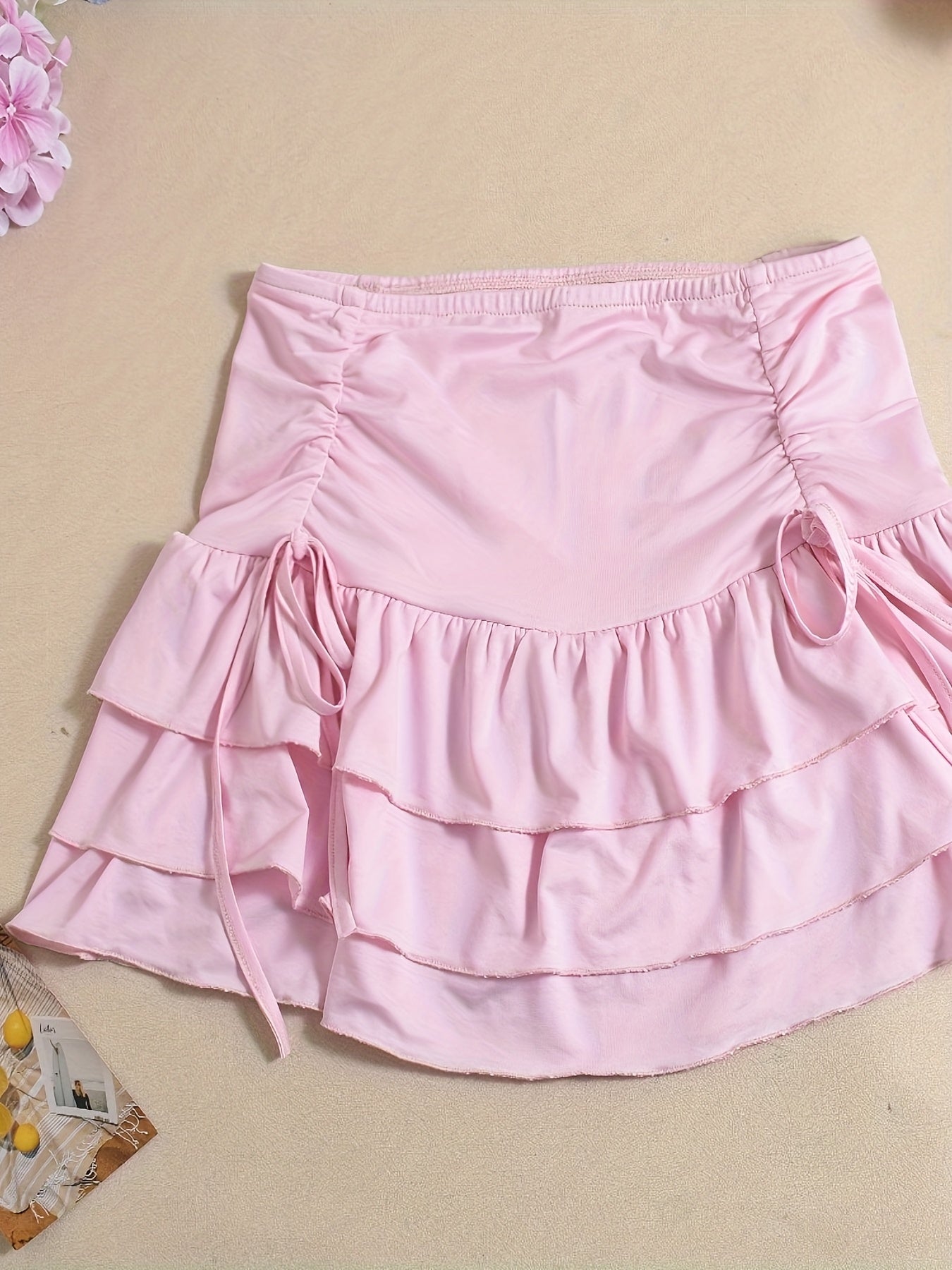 New Women's Two-Piece Set, Off-Shoulder Cut-Out Strap Top and Backless High-Waist Cake Skirt, Seductive Streetwear Outfit
