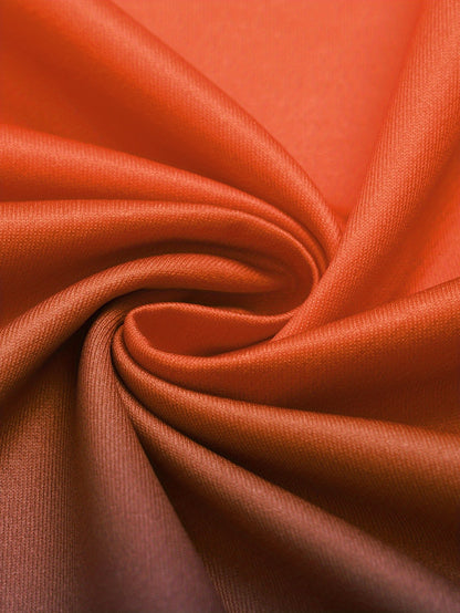 Men's Gradient Rave Graphic T-Shirt - Ice Silky Breathable, Quick-Dry, Round Neck, Short Sleeve, Casual Summer Tee in Vibrant Orange to Black Ombre Design