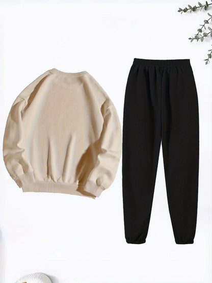 Born to Rave Women'S Casual Athletic Print Sweatshirt Set