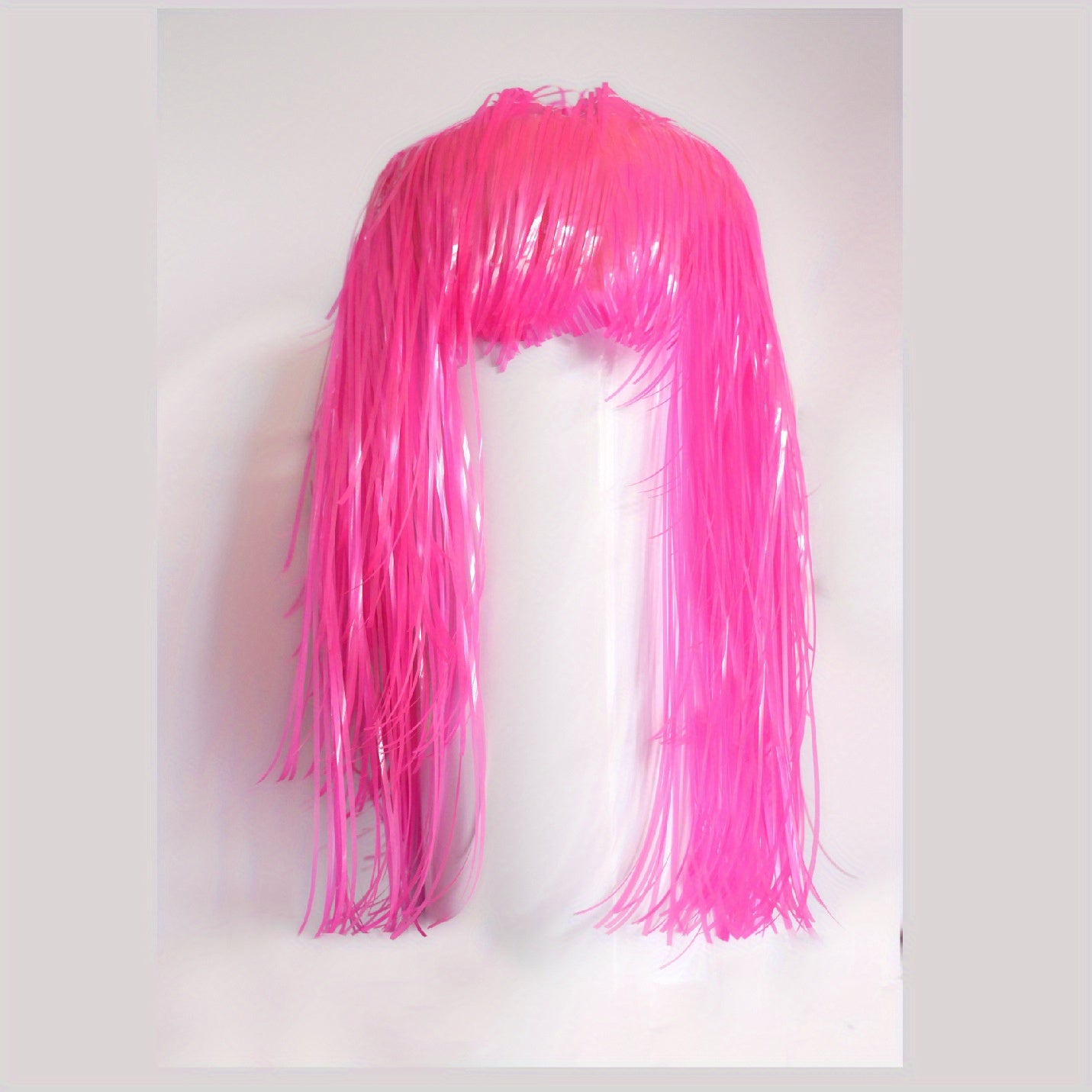 1pc Glow in the Dark Cosplay Wig - UV/Blacklight Activated Neon Pink, Party Dance Wig for Halloween, Costume Events, Clubs - Fluorescent Party Hair with Lightweight Plastic Construction, Club Night Outfit, Festive Decoration,