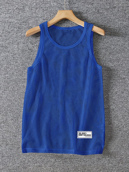 Men'S Sexy Tank Top, Men'S Mesh Tank Top, Men'S Stretchy Tank Top