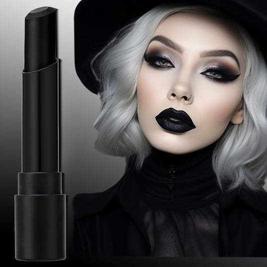2pcs dark style makeup set, matte black lipstick with long-lasting waterproof eyeliner, black smoky eyeshadow, perfect for Halloween, create a weird and cute makeup, BEAUTY GLAZED