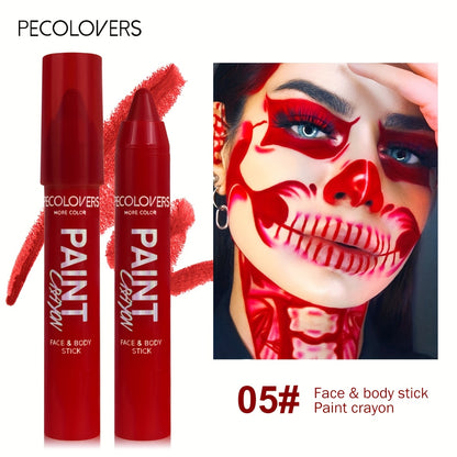 [1pc Vibrant Paint Stick] 1pc Vibrant Waterproof Paint Stick | High Pigment, Long-Lasting, Easy Application, Soft Formula in Black/Blue/Green/Purple for Halloween & Costume Parties, Halloween Makeup