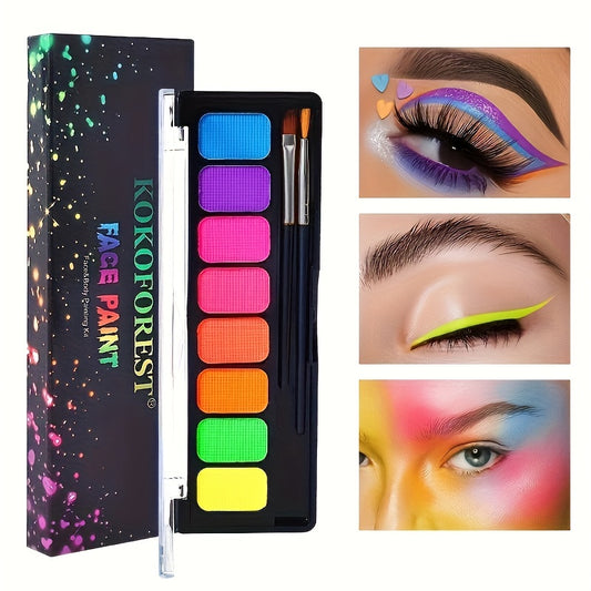 [Quick Drying Pigments] 8 Colors Quick Drying Water Soluble Human Body Color Painting Pigments - Face Color Stage Makeup Dramatic Makeup Color Painting Pigments Makeup