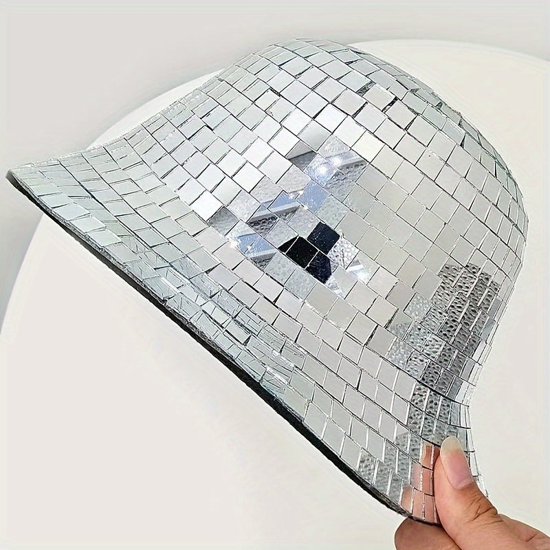 Party Decoration Sequin Glass Disco Fisherman Hat, Featherless