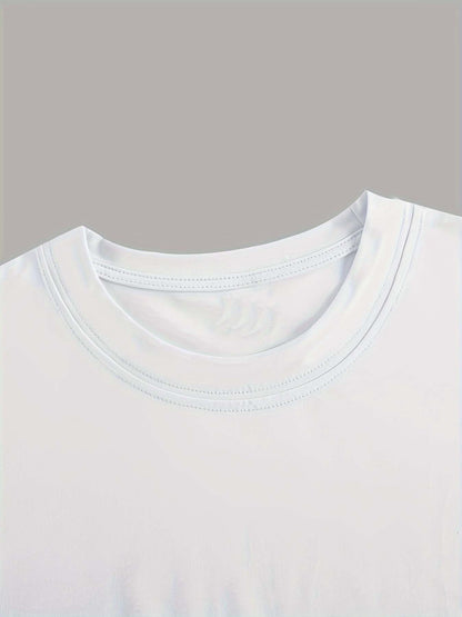 CLASSIC INHERITANCE Women's Casual Short Sleeve T-Shirt with Front & Back RAVE Slogan Print, White with Pink Lettering, Relaxed Fit Round Neck, Machine Washable All-Season Comfort, Summer Clothing, Modern Aesthetic, Smooth Te