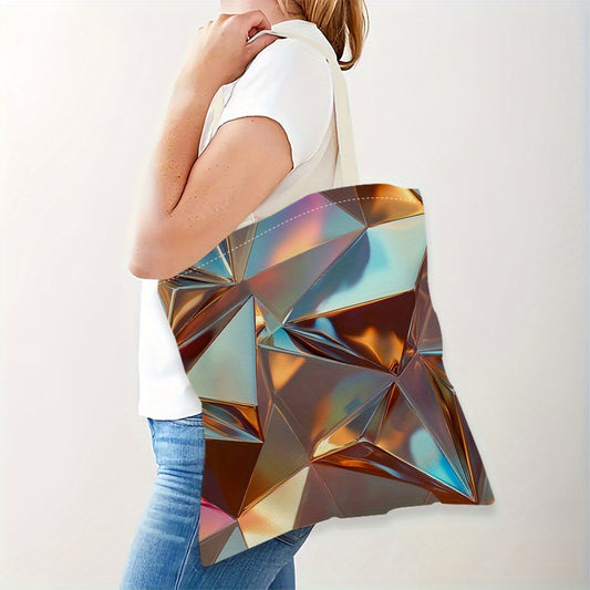 Women's Modern Geometric Print Tote Bag